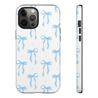 Blue Coquette Bow Phone Case