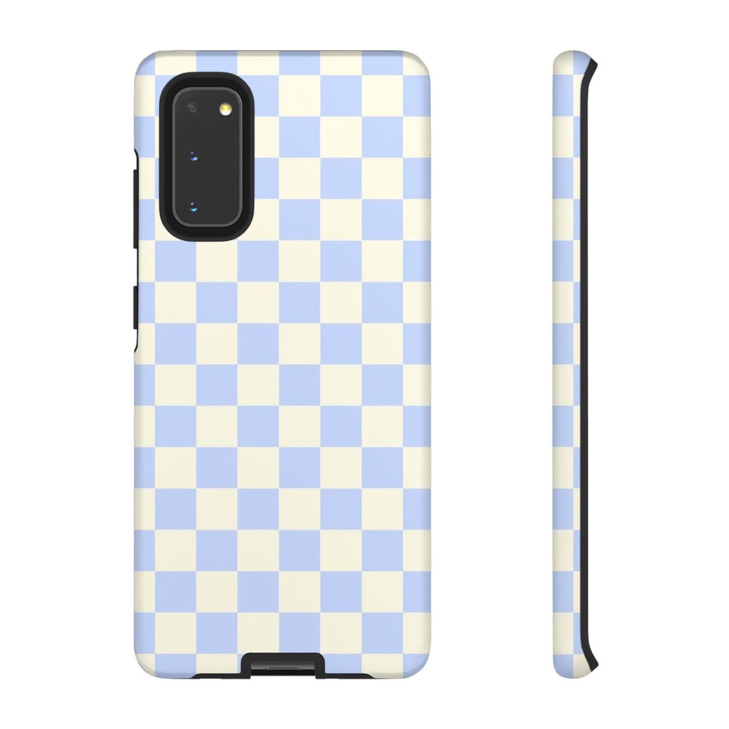 Blue Checkered Durable Tough Phone Case