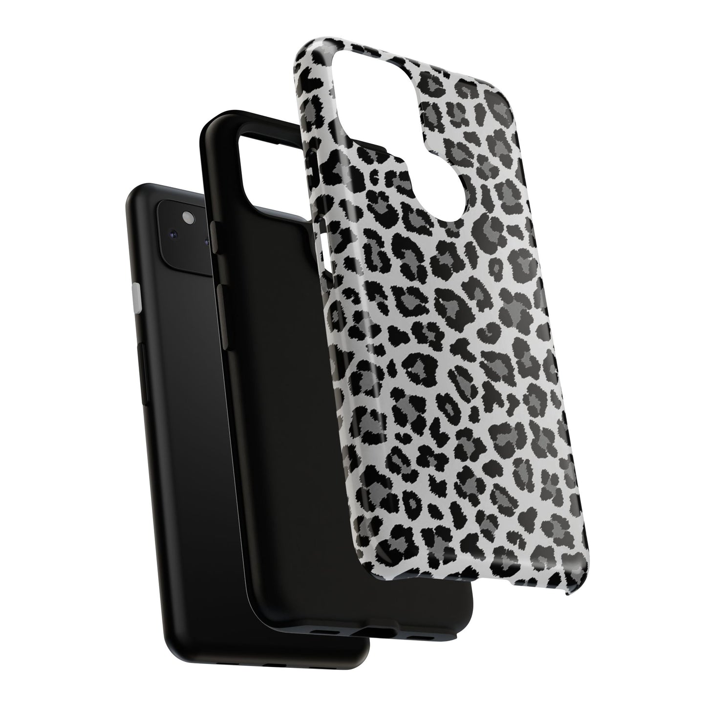 Black and Grey Cheetah Print Phone Case