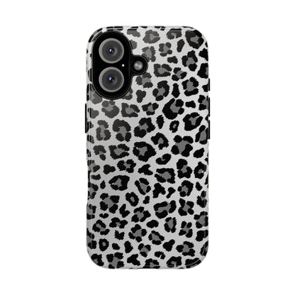 Black and Grey Cheetah Print Phone Case