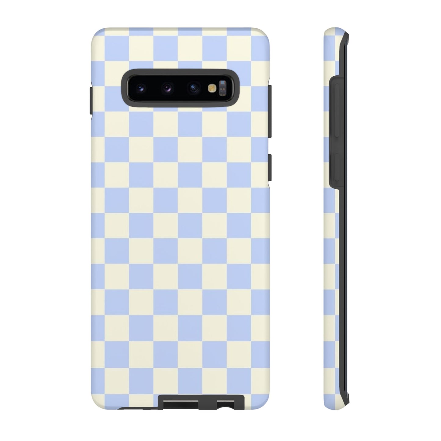 Blue Checkered Durable Tough Phone Case