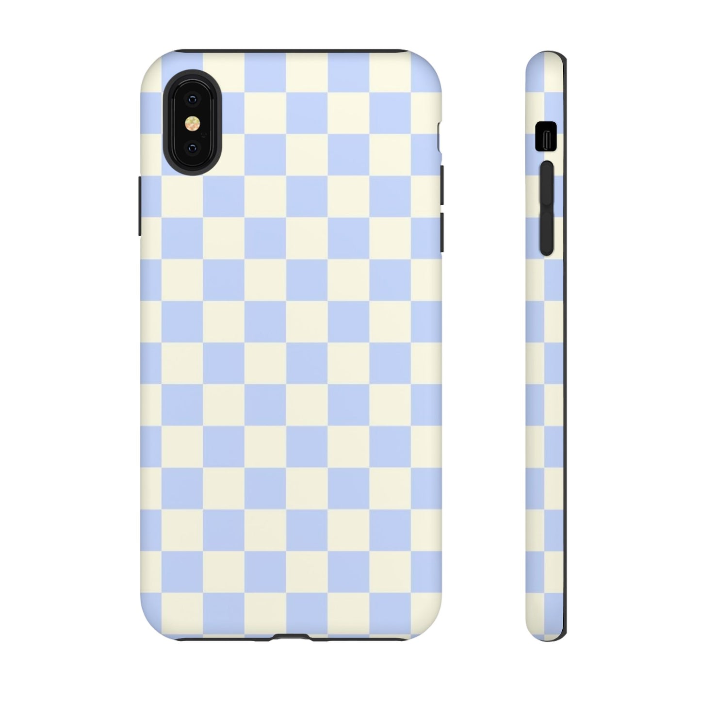 Blue Checkered Durable Tough Phone Case