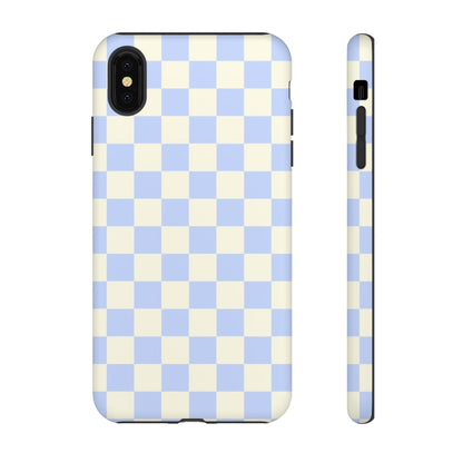 Blue Checkered Durable Tough Phone Case