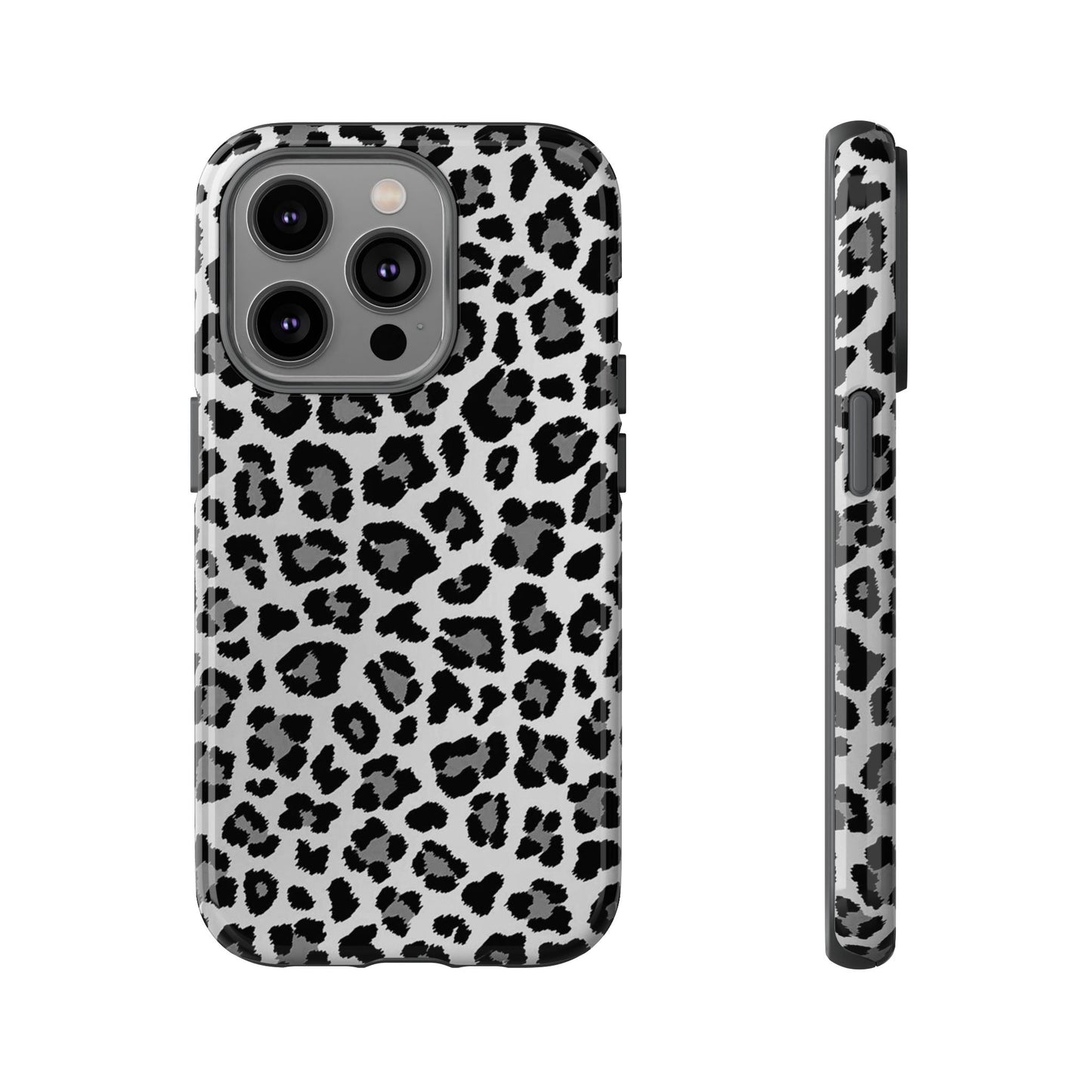 Black and Grey Cheetah Print Phone Case
