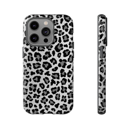 Black and Grey Cheetah Print Phone Case