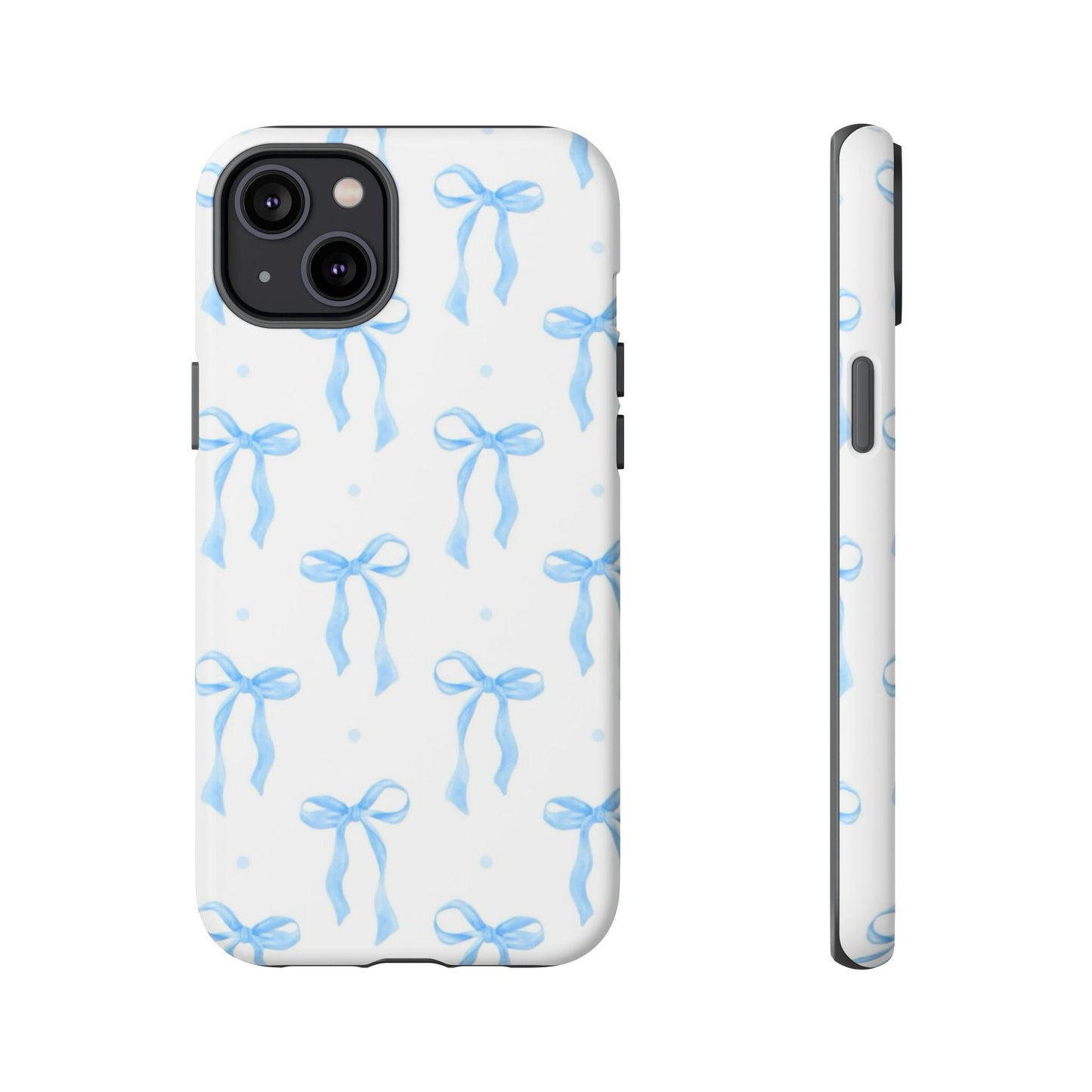 Blue Coquette Bow Phone Case
