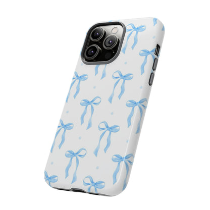 Blue Coquette Bow Phone Case