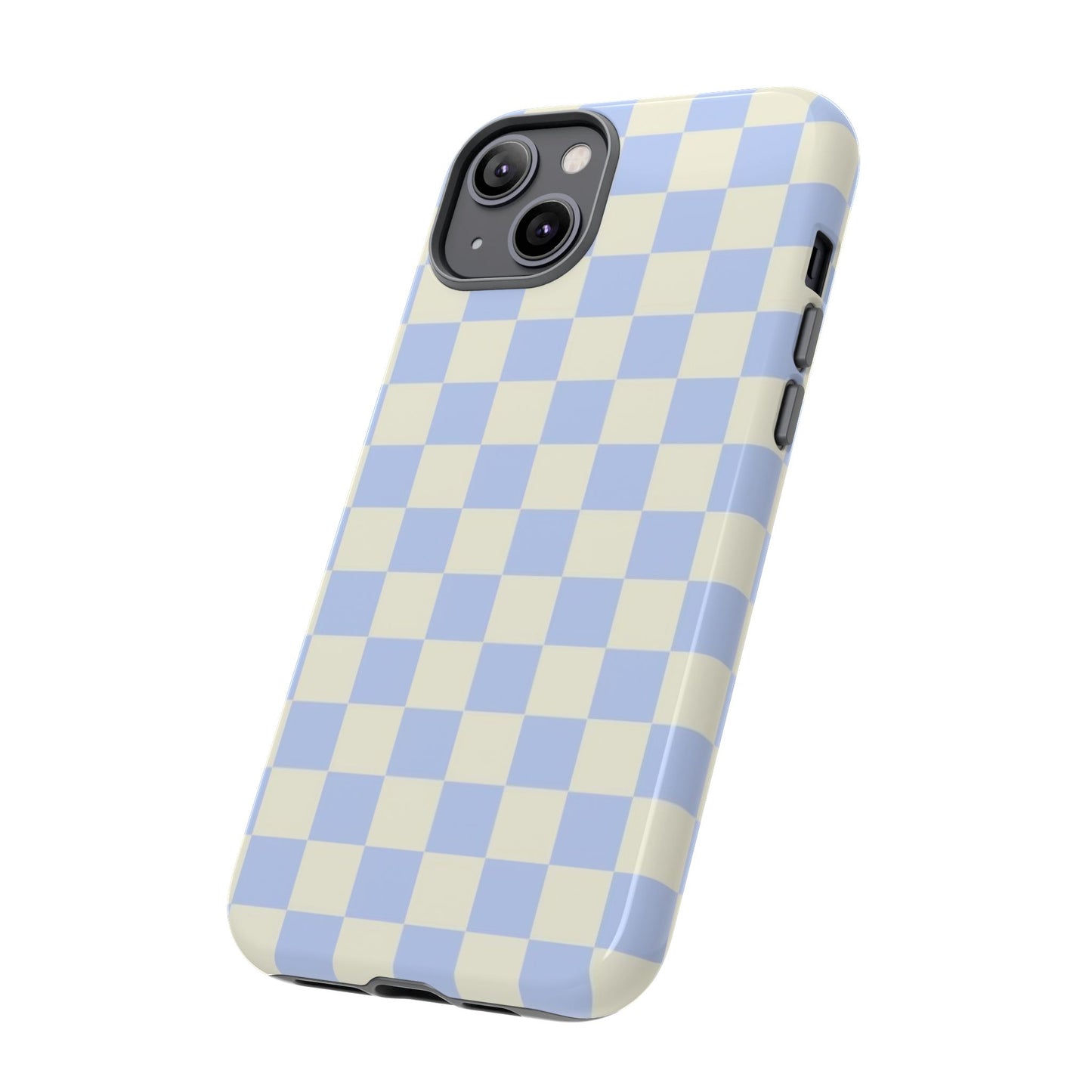 Blue Checkered Durable Tough Phone Case