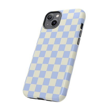 Blue Checkered Durable Tough Phone Case