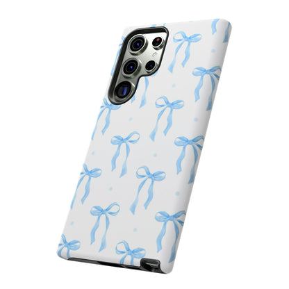 Blue Coquette Bow Phone Case