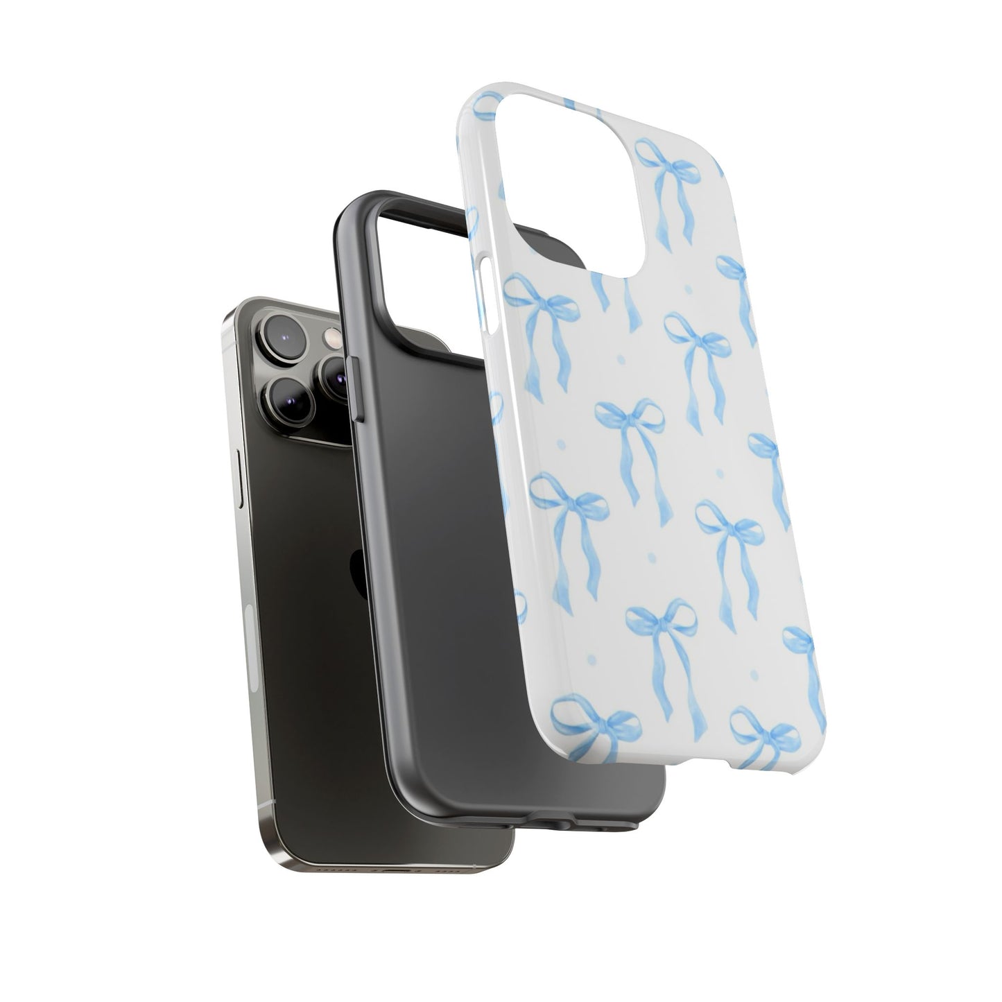 Blue Coquette Bow Phone Case