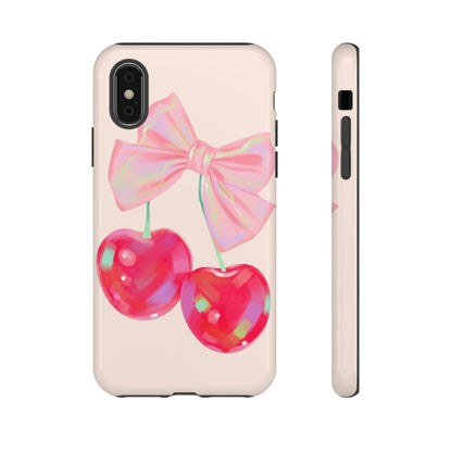 Cherry Bow Pink Phone Case