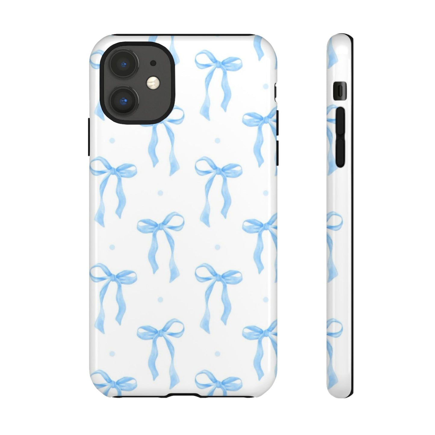 Blue Coquette Bow Phone Case