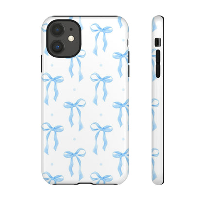 Blue Coquette Bow Phone Case