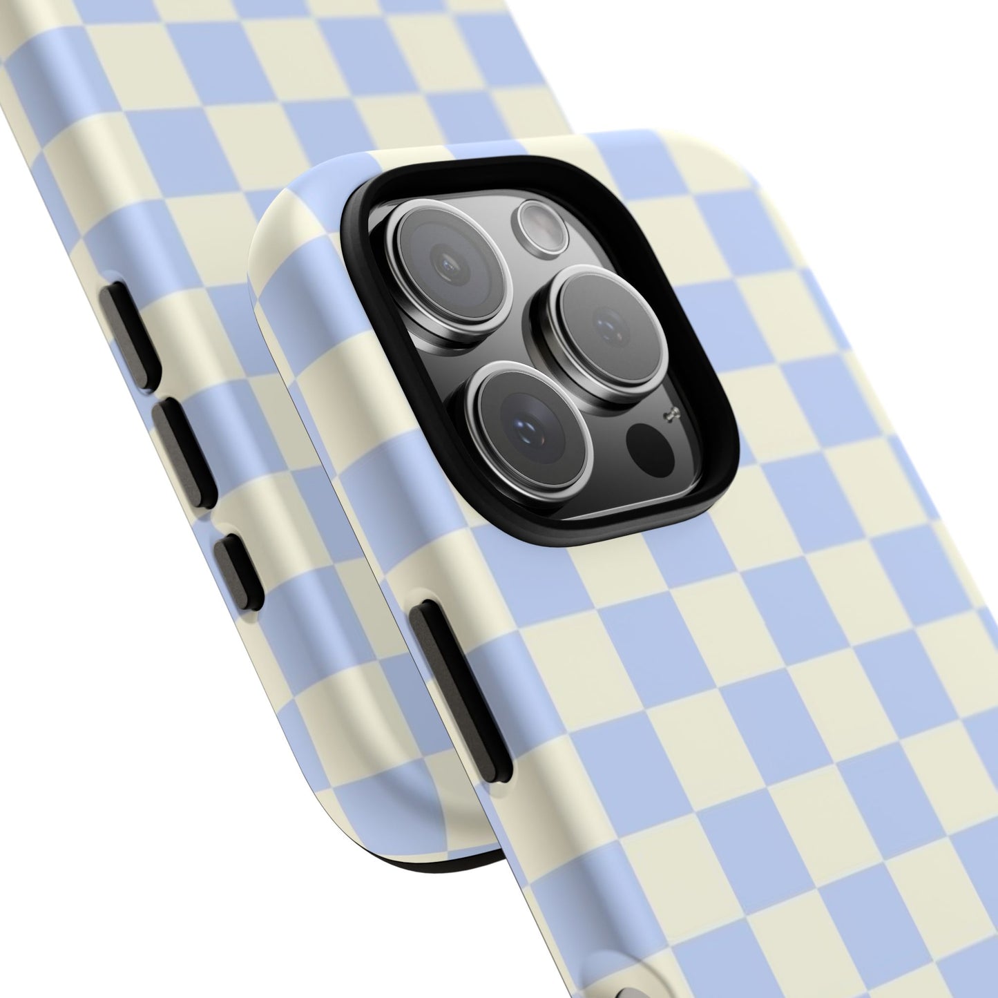 Blue Checkered Durable Tough Phone Case