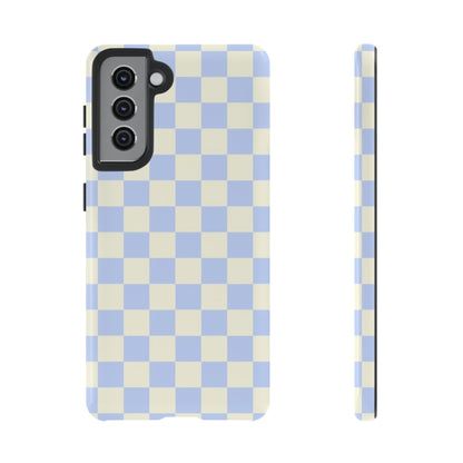Blue Checkered Durable Tough Phone Case