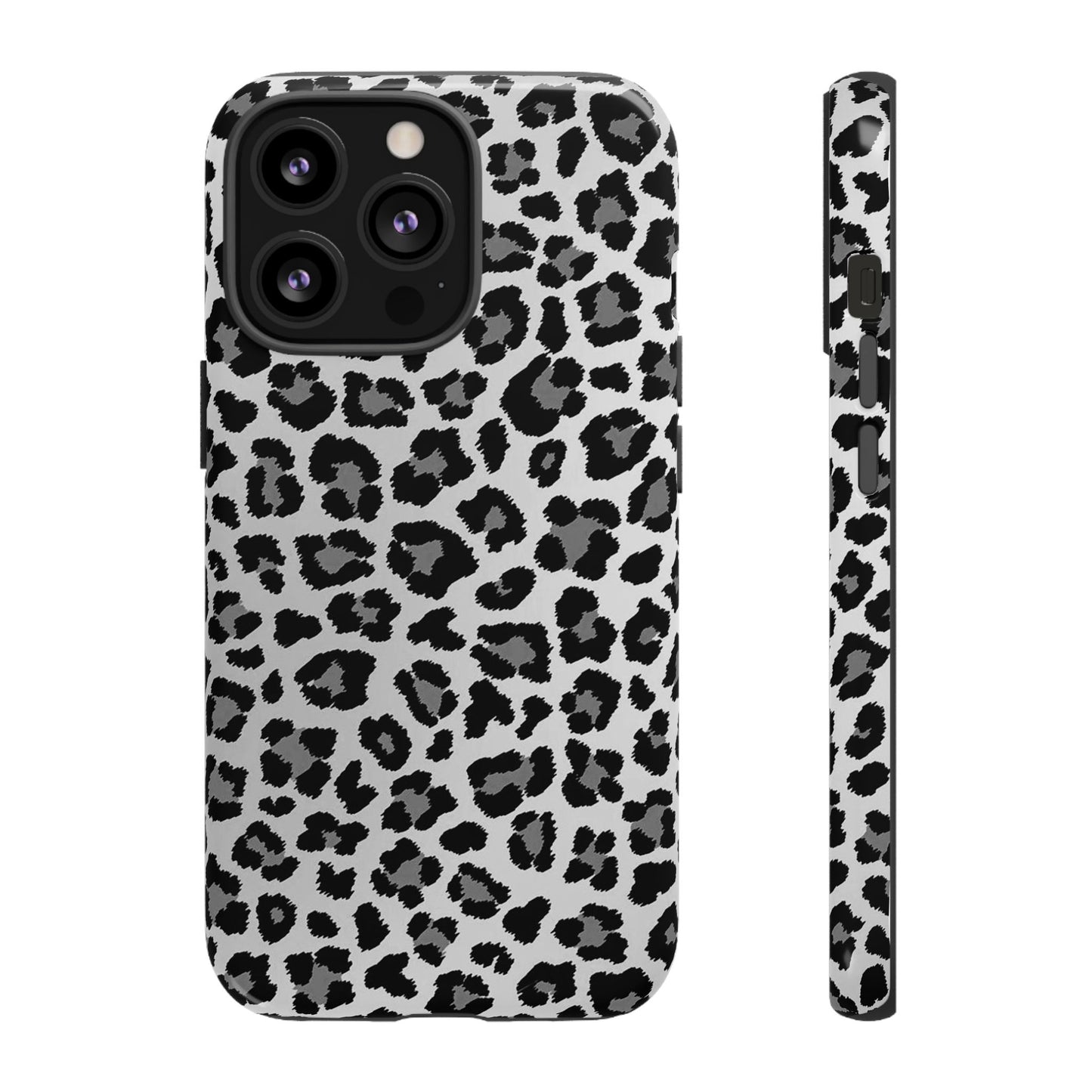 Black and Grey Cheetah Print Phone Case