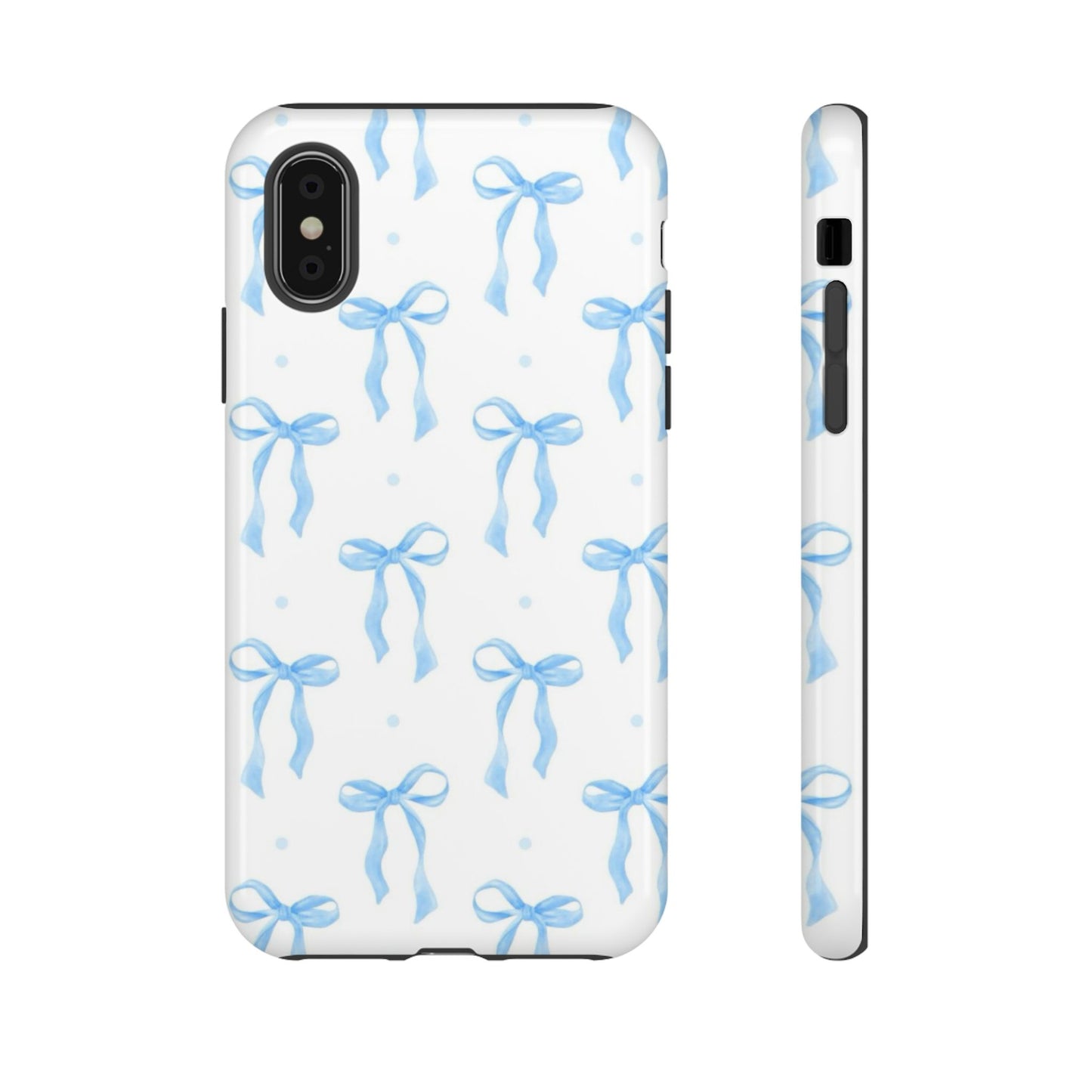 Blue Coquette Bow Phone Case