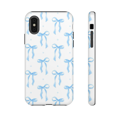 Blue Coquette Bow Phone Case