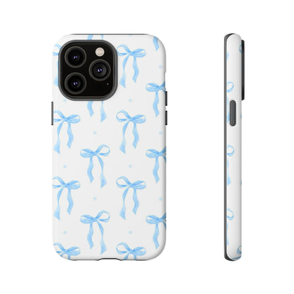 Blue Coquette Bow Phone Case