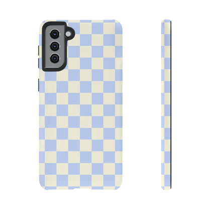 Blue Checkered Durable Tough Phone Case