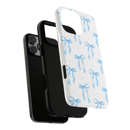 Blue Coquette Bow Phone Case