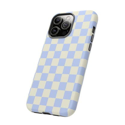 Blue Checkered Durable Tough Phone Case