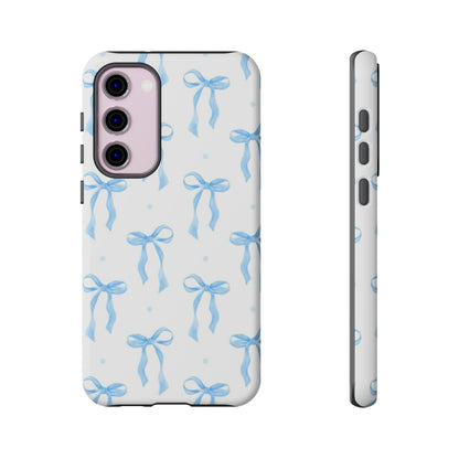 Blue Coquette Bow Phone Case
