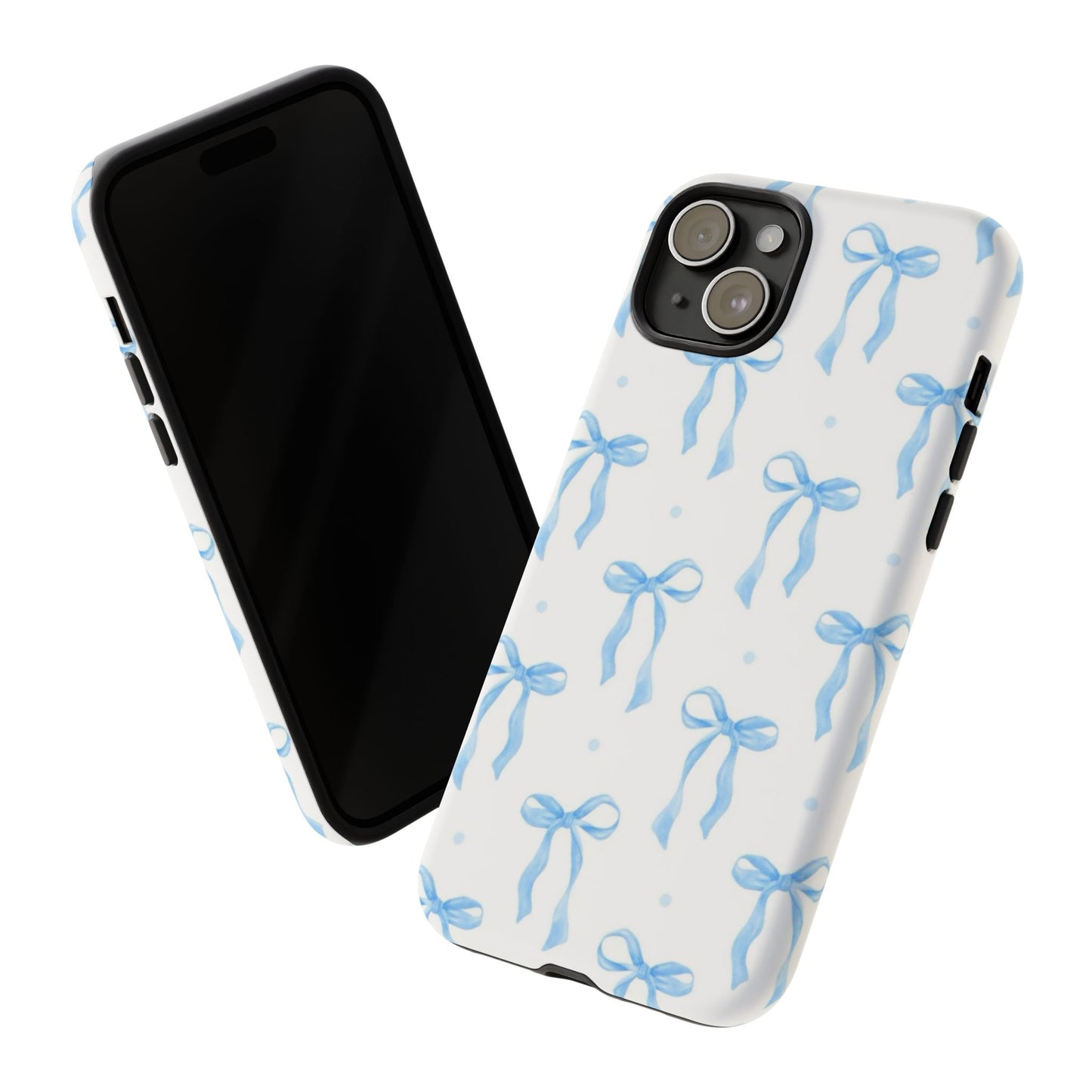 Blue Coquette Bow Phone Case