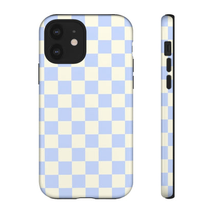 Blue Checkered Durable Tough Phone Case