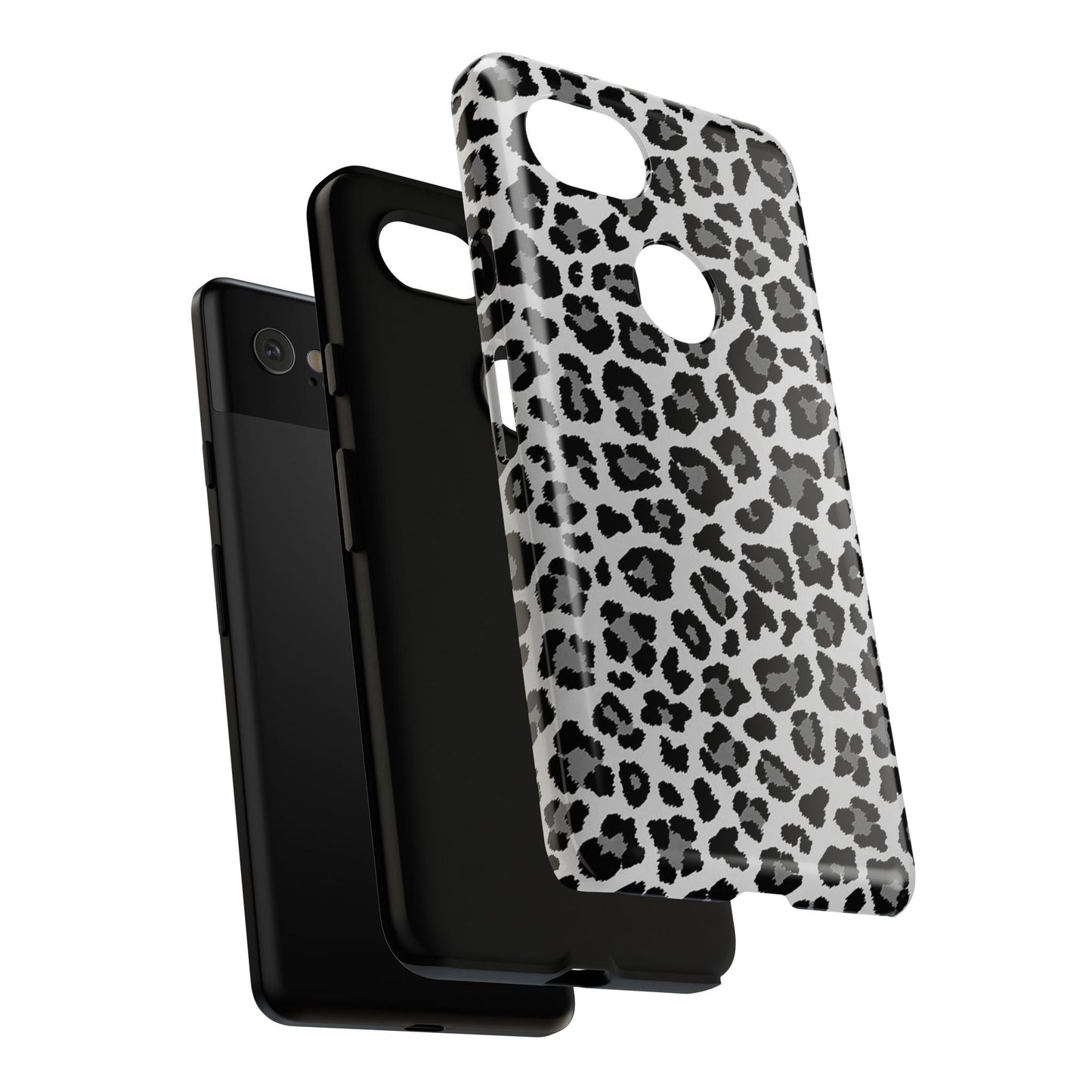 Black and Grey Cheetah Print Phone Case