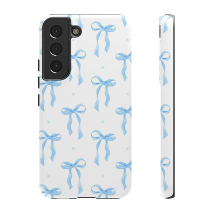 Blue Coquette Bow Phone Case