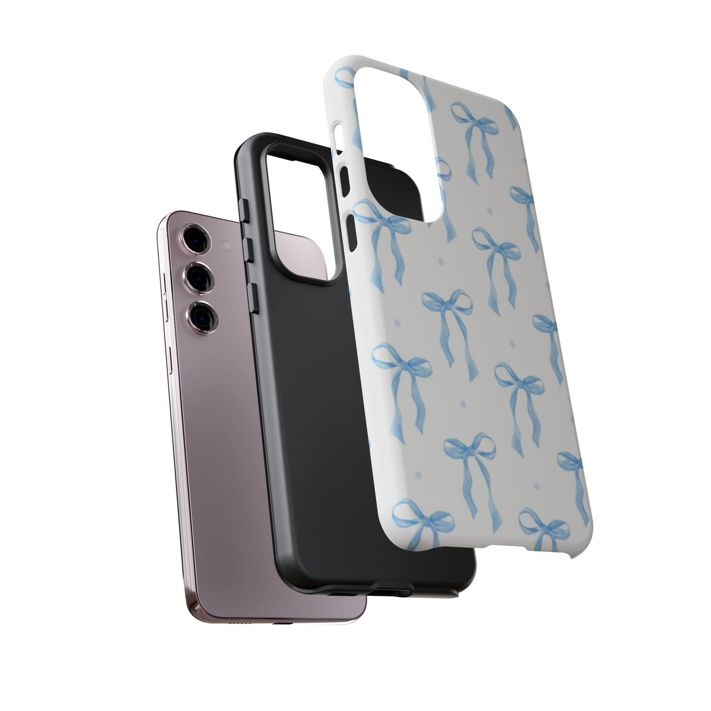 Blue Coquette Bow Phone Case