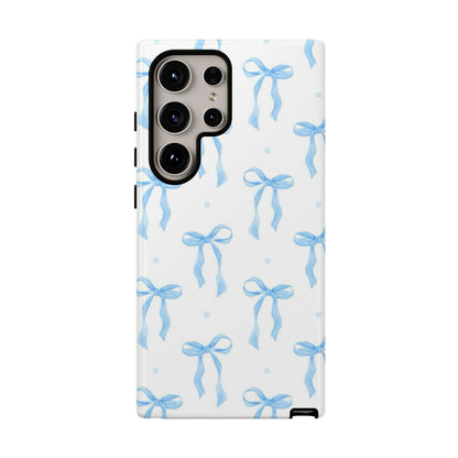 Blue Coquette Bow Phone Case