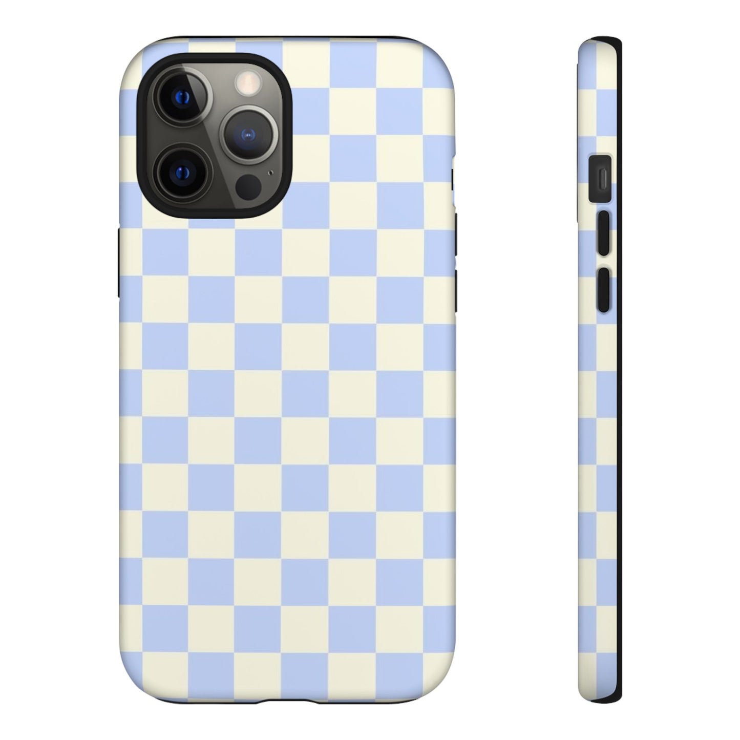 Blue Checkered Durable Tough Phone Case