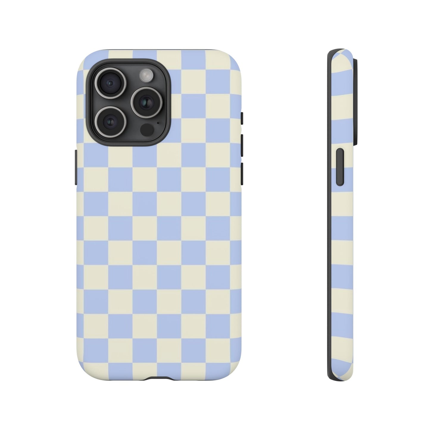 Blue Checkered Durable Tough Phone Case