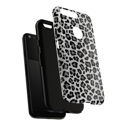 Black and Grey Cheetah Print Phone Case