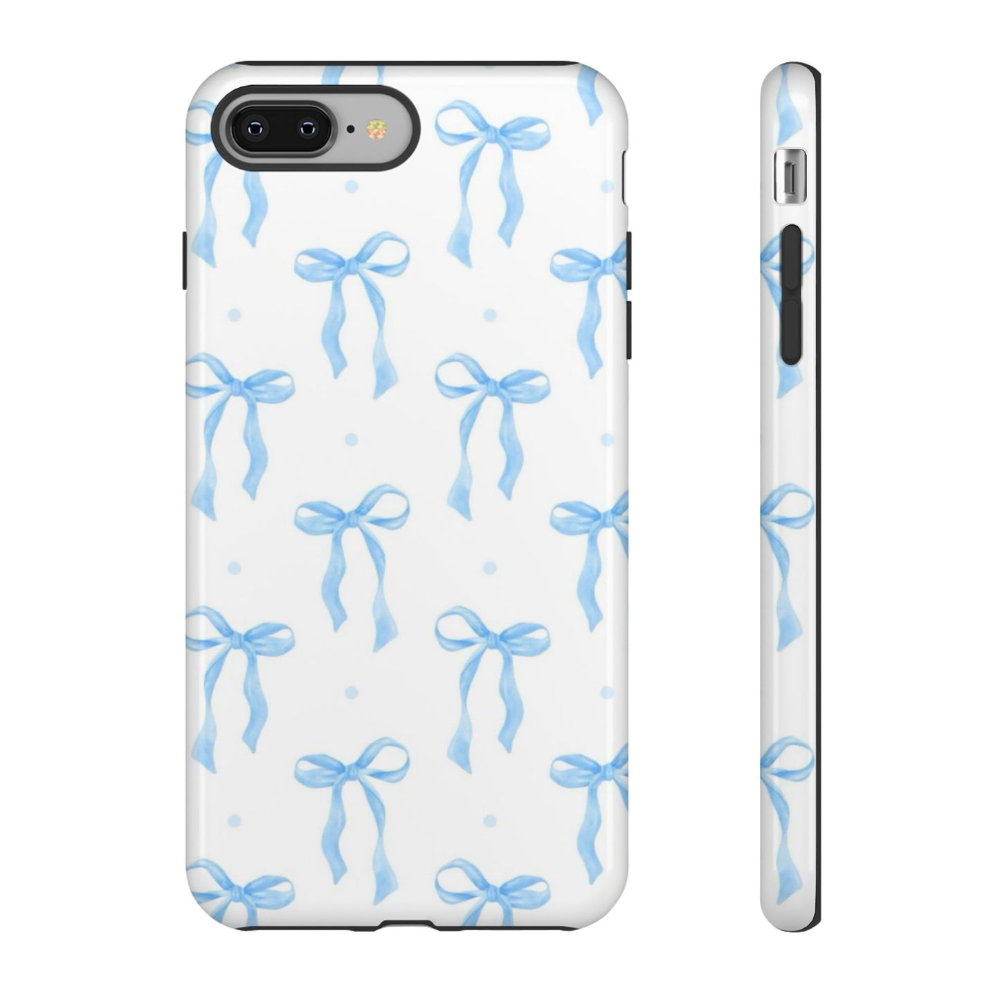 Blue Coquette Bow Phone Case