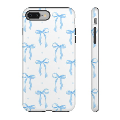 Blue Coquette Bow Phone Case