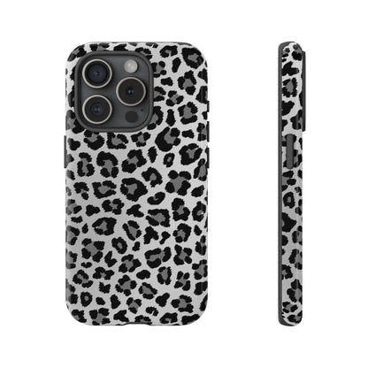 Black and Grey Cheetah Print Phone Case