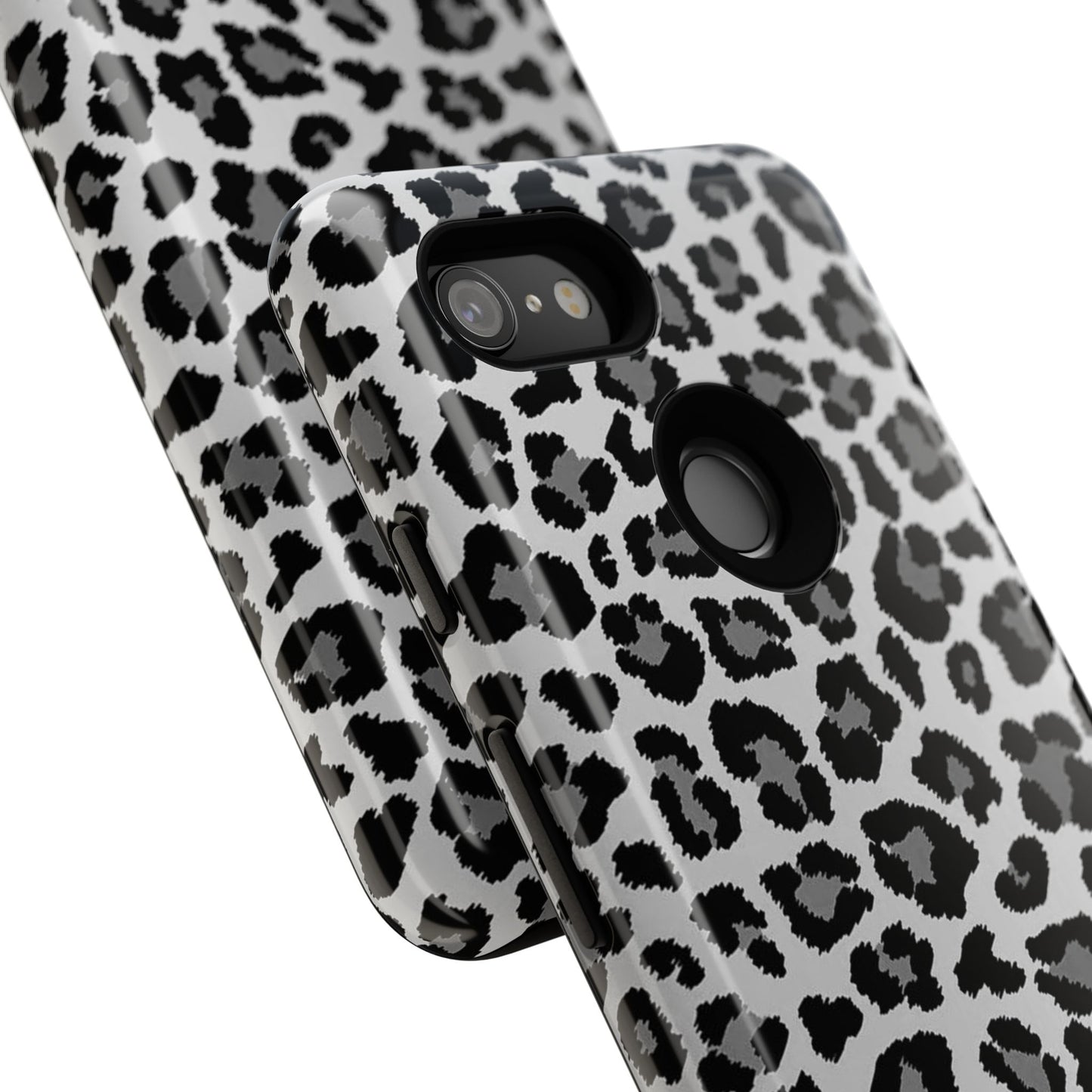 Black and Grey Cheetah Print Phone Case