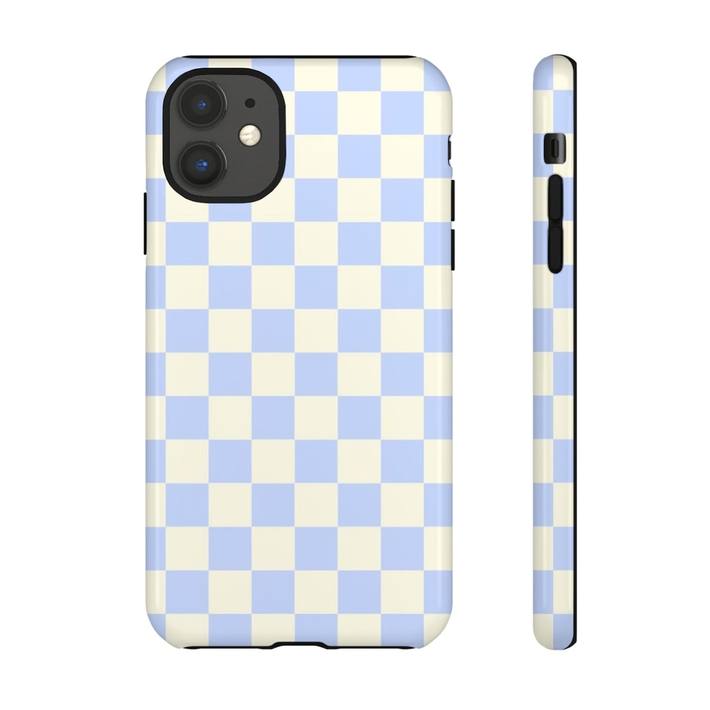Blue Checkered Durable Tough Phone Case