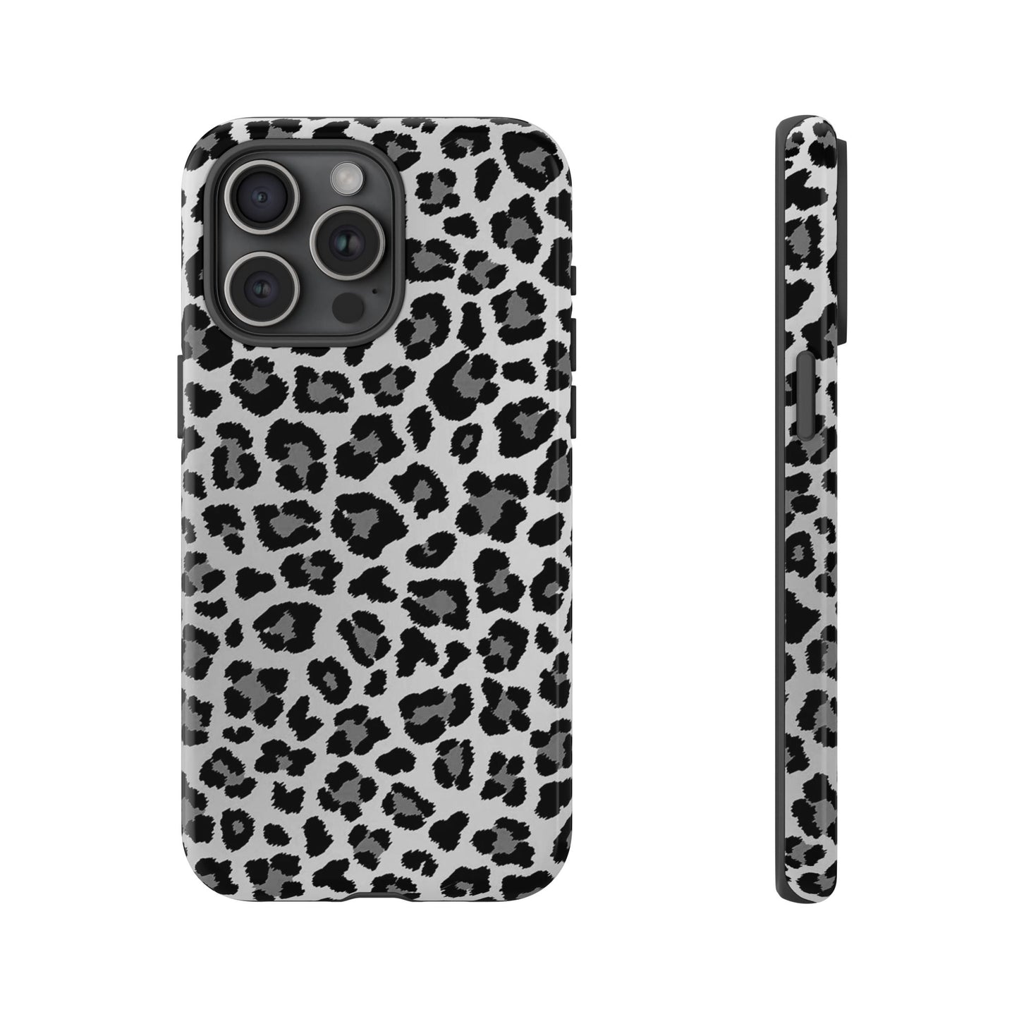 Black and Grey Cheetah Print Phone Case