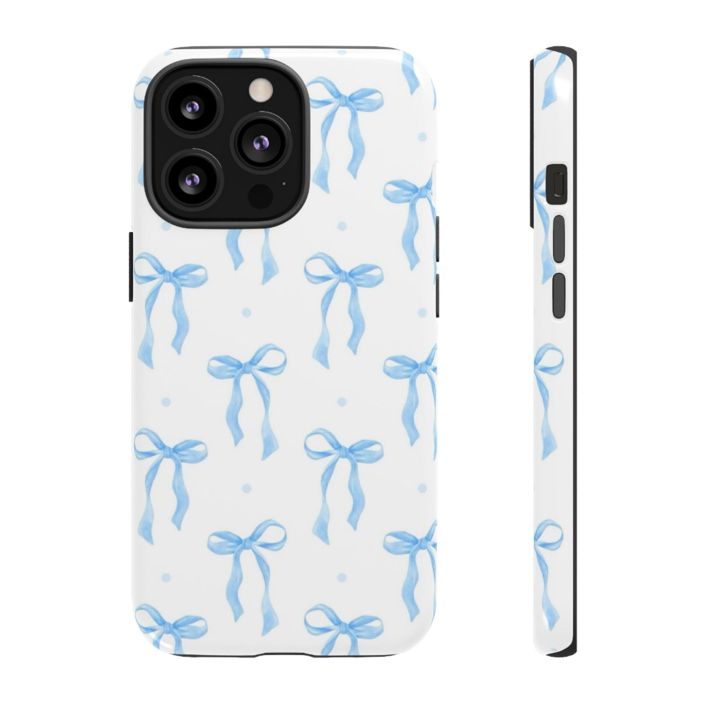 Blue Coquette Bow Phone Case