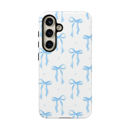 Blue Coquette Bow Phone Case