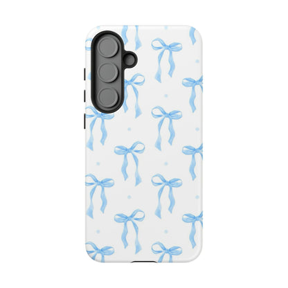Blue Coquette Bow Phone Case