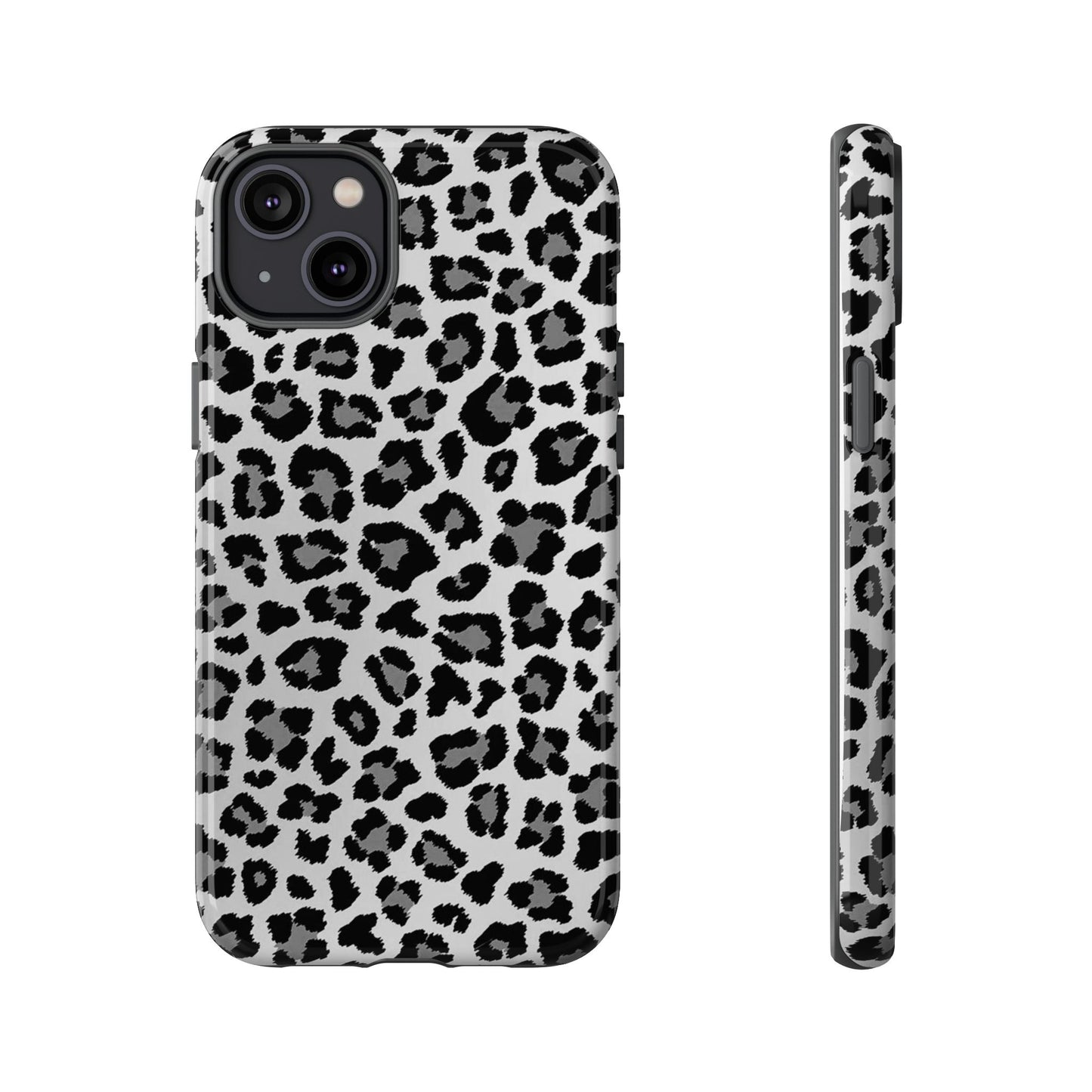 Black and Grey Cheetah Print Phone Case