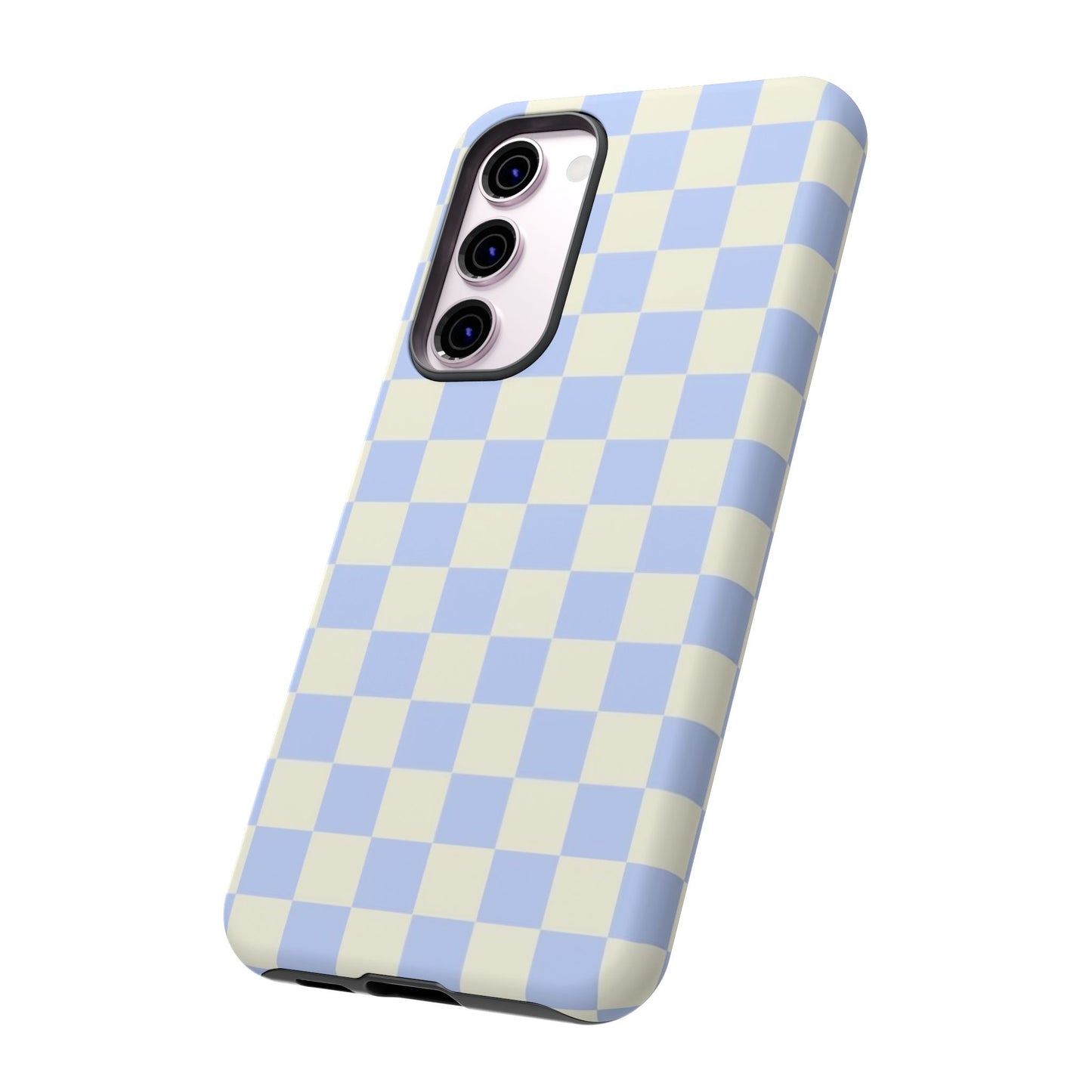 Blue Checkered Durable Tough Phone Case