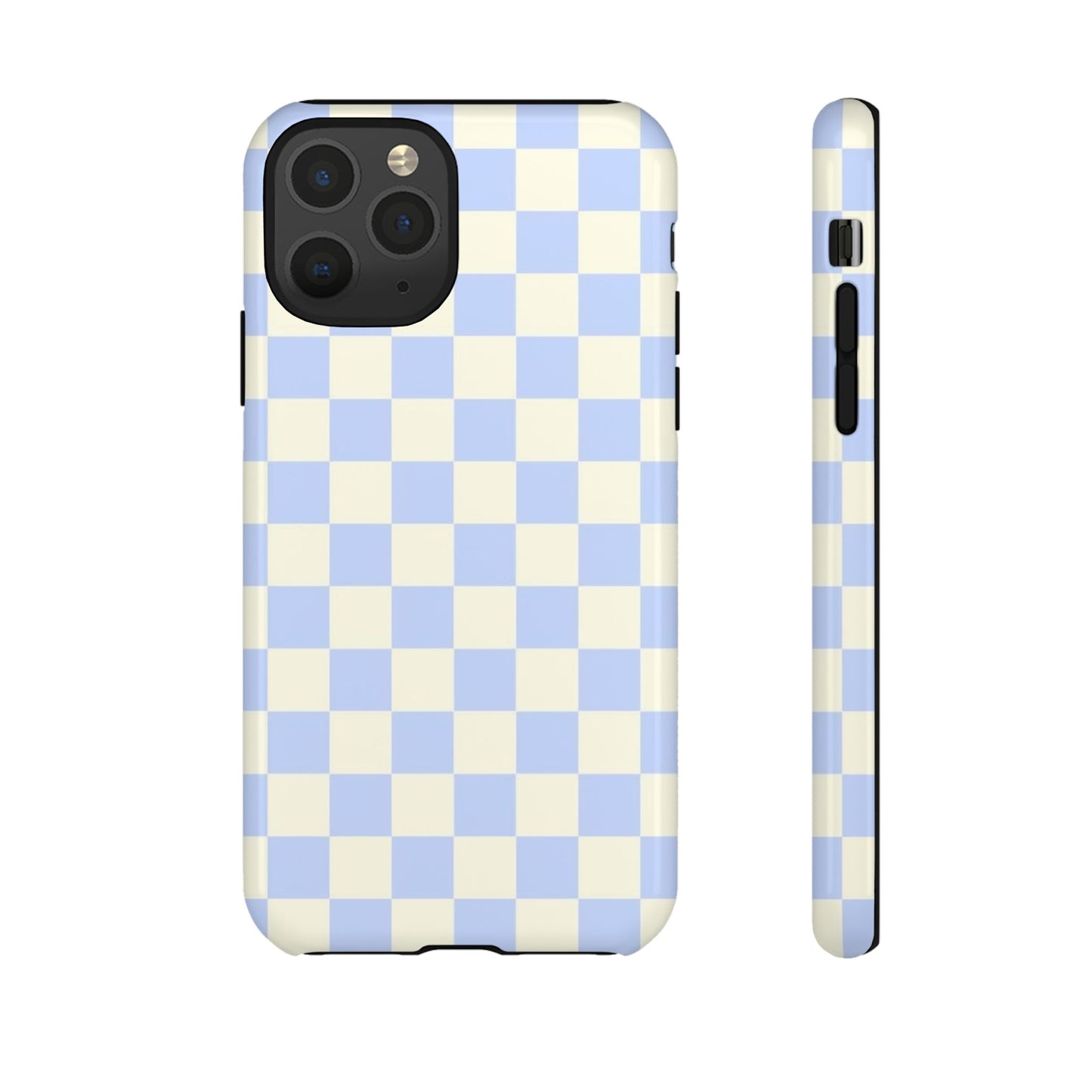 Blue Checkered Durable Tough Phone Case