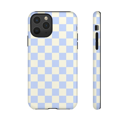 Blue Checkered Durable Tough Phone Case